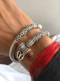 Mahakaal Lord Shiva Silver Kada Bracelet For Men - 92.5 Silver Jewellery