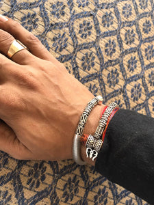 Mahakaal Lord Shiva Silver Kada Bracelet For Men - 92.5 Silver Jewellery