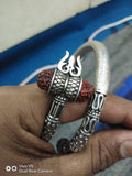 Mahakaal Lord Shiva Silver Kada Bracelet For Men - 92.5 Silver Jewellery