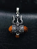 Silver Mahakaal Trishul Pendent